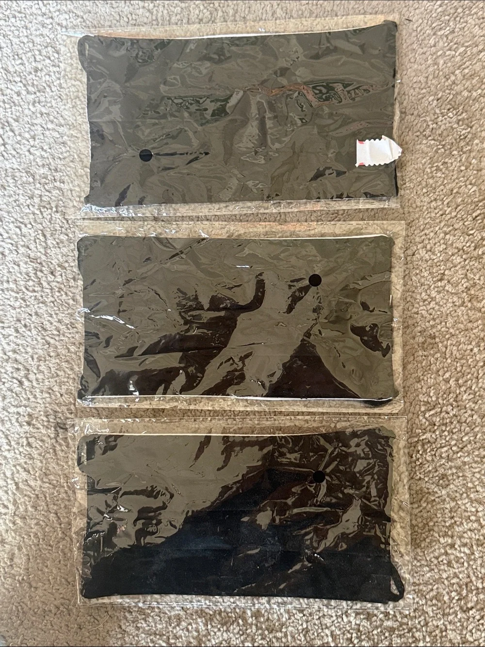 Unisex Black Face Masks Set of 3